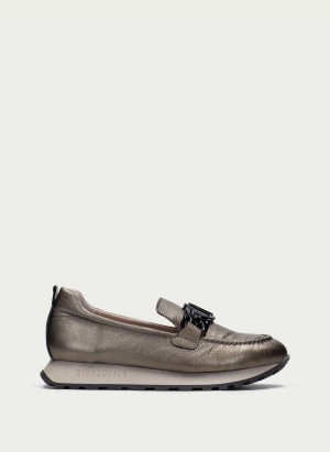 Hispanitas Loira Loafers Dame Sølv | YLV9298YU