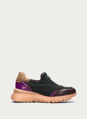 Hispanitas Polinesia Sneakers Dame Grønn Brune Lilla | AYC4271UC